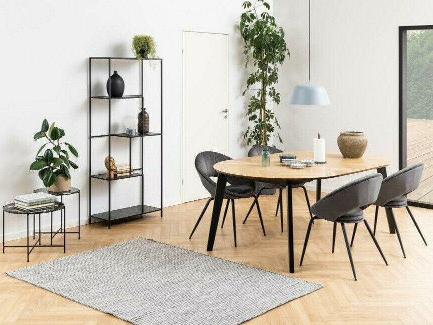 Mesa auxiliar Norsica 608 (Mármol negro + Negro)