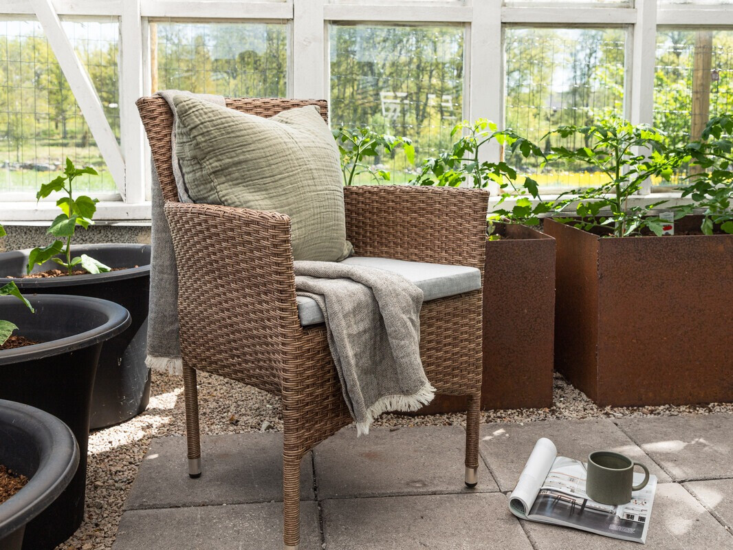 Silla para exterior Dallas 3475 (Marrón + Gris)