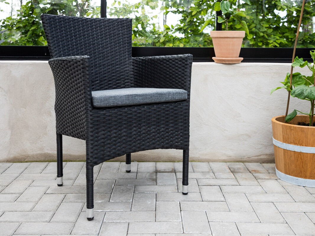 Silla para exterior Dallas 3475 (Negro + Gris)