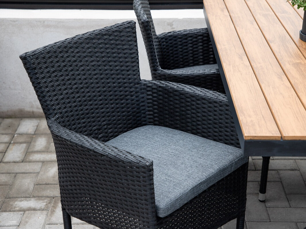 Silla para exterior Dallas 3475 (Negro + Gris)