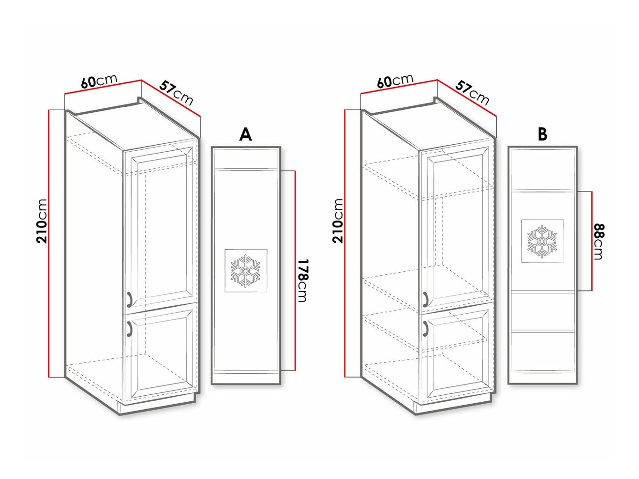 Armario modular con puertas. Retro White 118