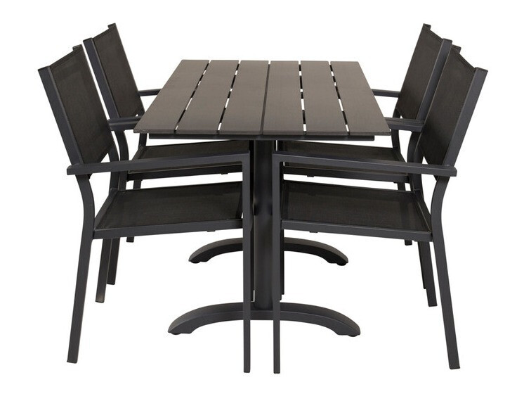Conjunto de mesa y sillas Dallas 3469 (Negro)