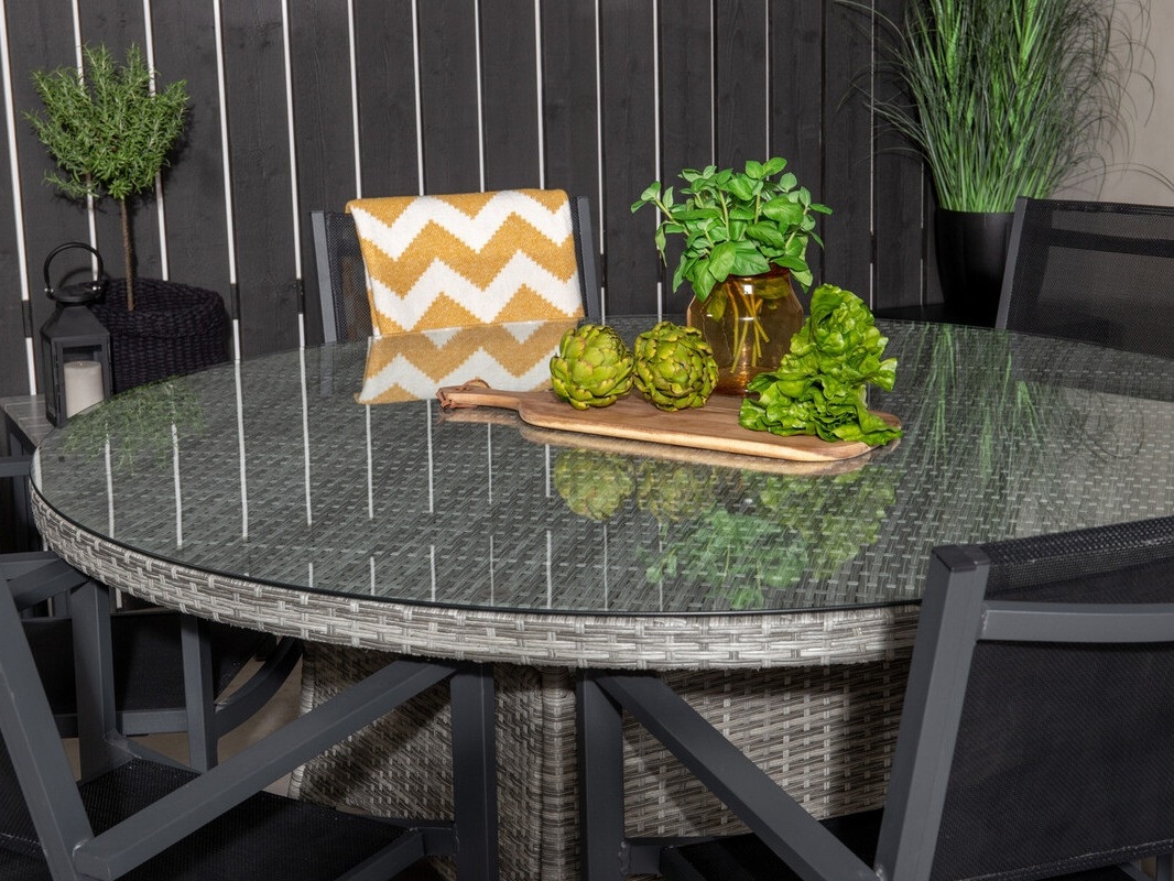 Conjunto de mesa y sillas Dallas 3480 (Negro)