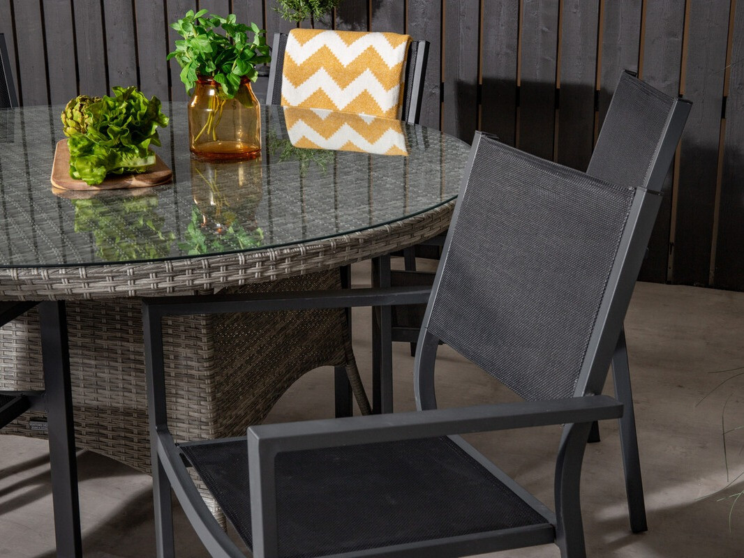 Conjunto de mesa y sillas Dallas 3480 (Negro)