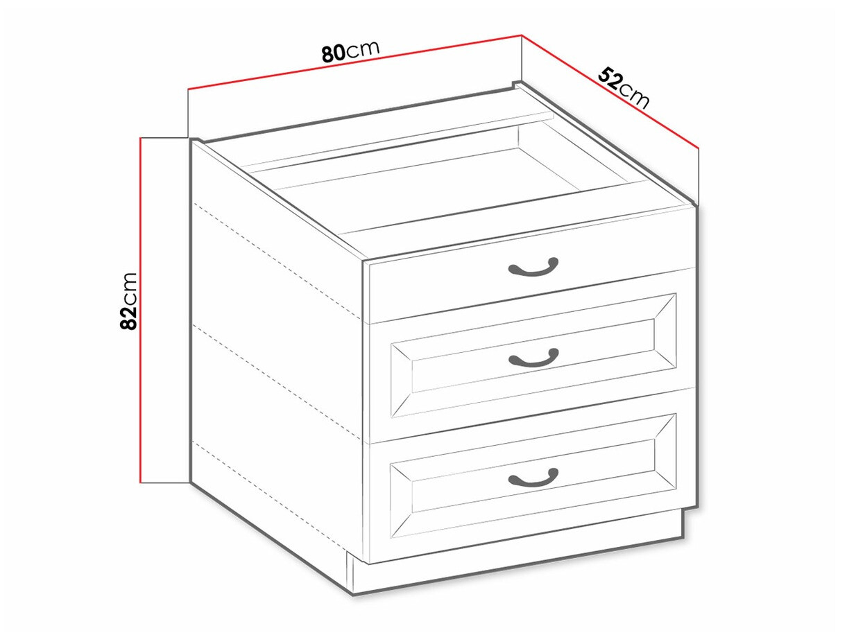 Mueble modular con cajones Retro White 120