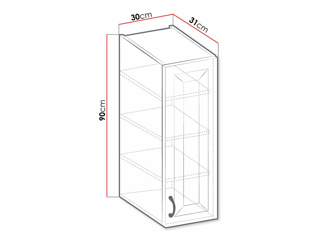 Armario de pared modular Retro Grey 124