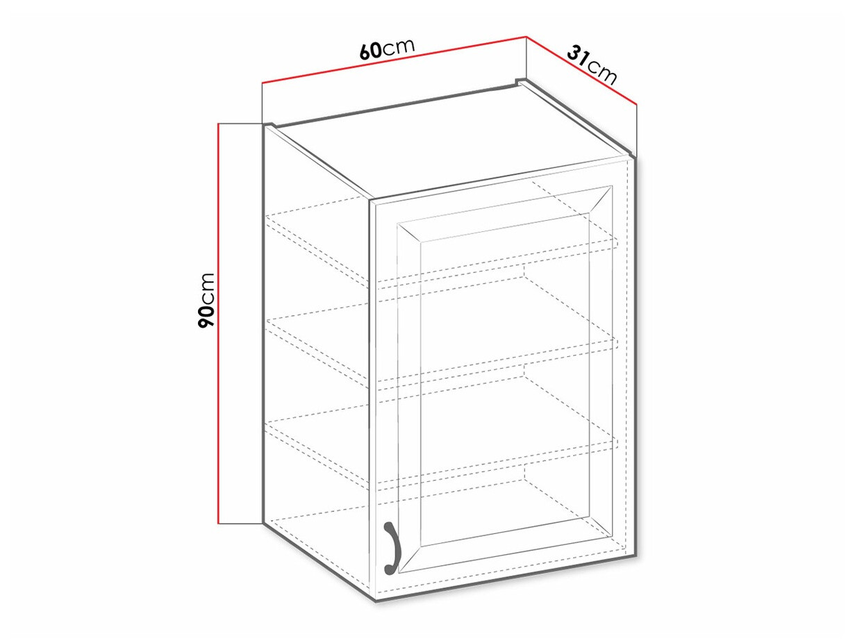 Armario de pared modular Retro Grey 136