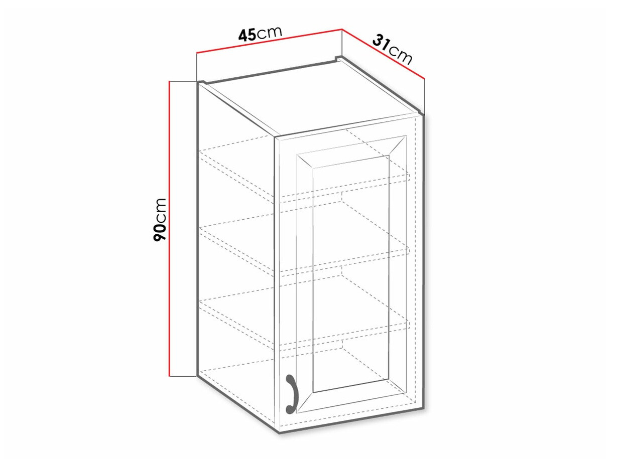 Armario de pared modular Retro White 131