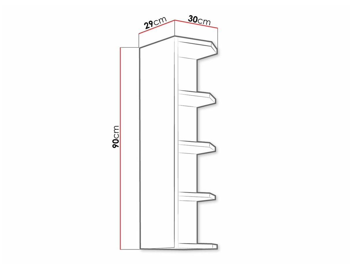 Estantería de pared Retro White 125