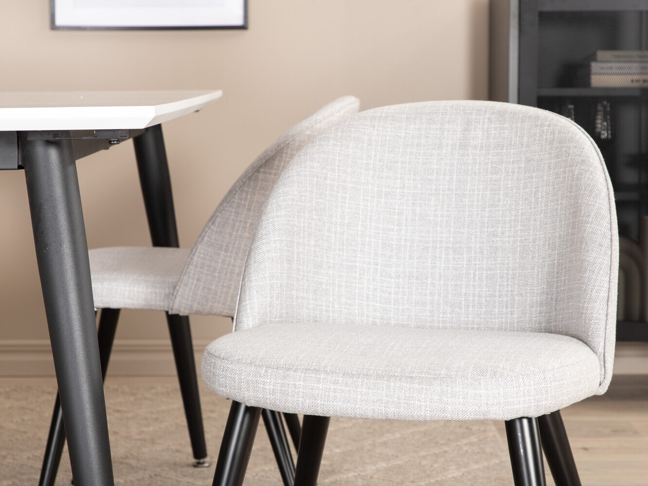 Conjunto de mesas y sillas para comedor Dallas 2731 (Gris claro + Negro)