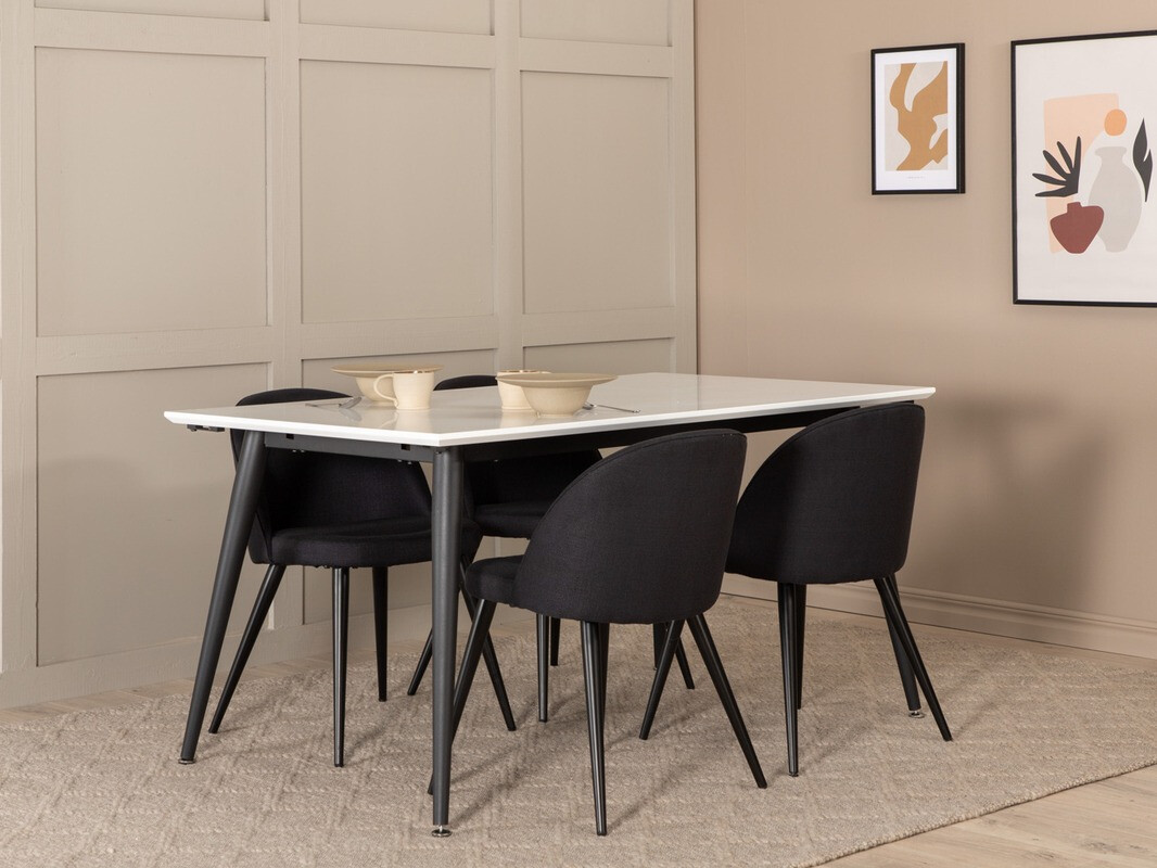 Conjunto de mesas y sillas para comedor Dallas 2731 (Negro)