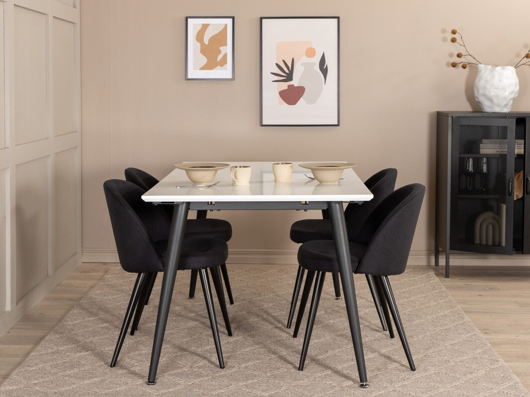 Conjunto de mesas y sillas para comedor Dallas 2731 (Negro)