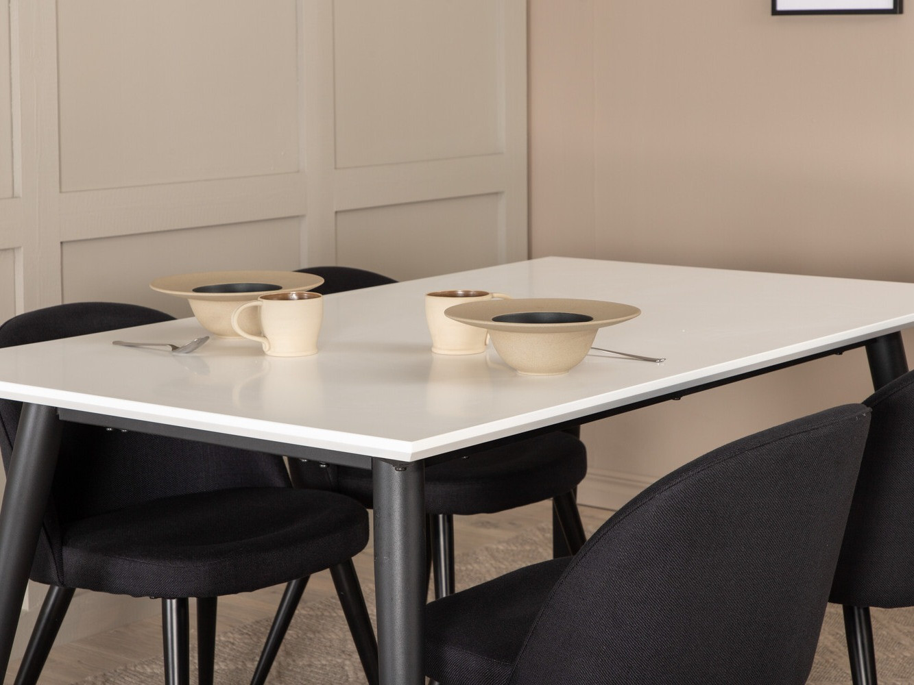 Conjunto de mesas y sillas para comedor Dallas 2731 (Negro)