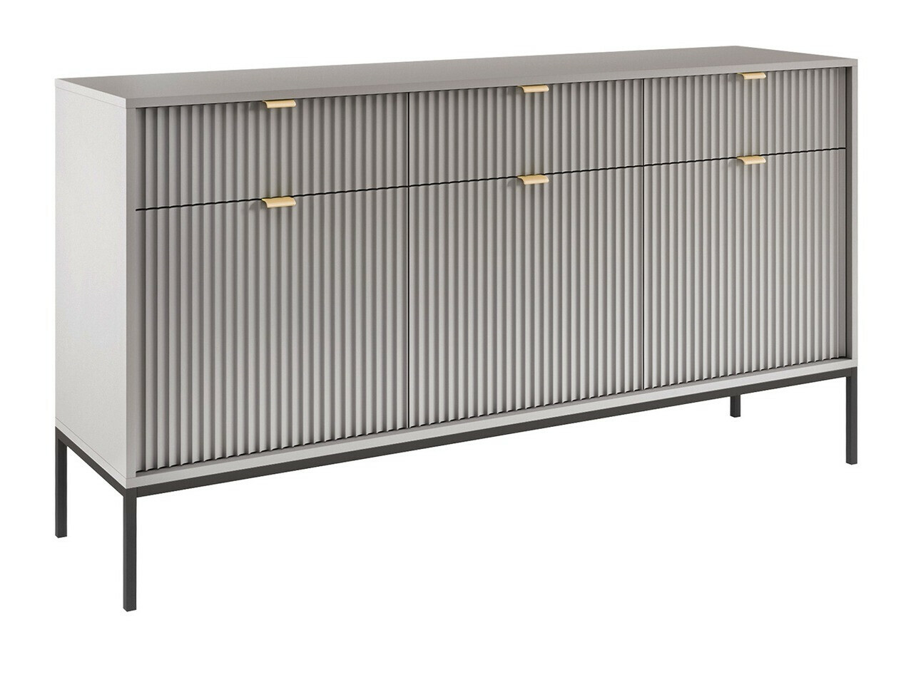 Cómoda Lima L105 (Gris + Negro)