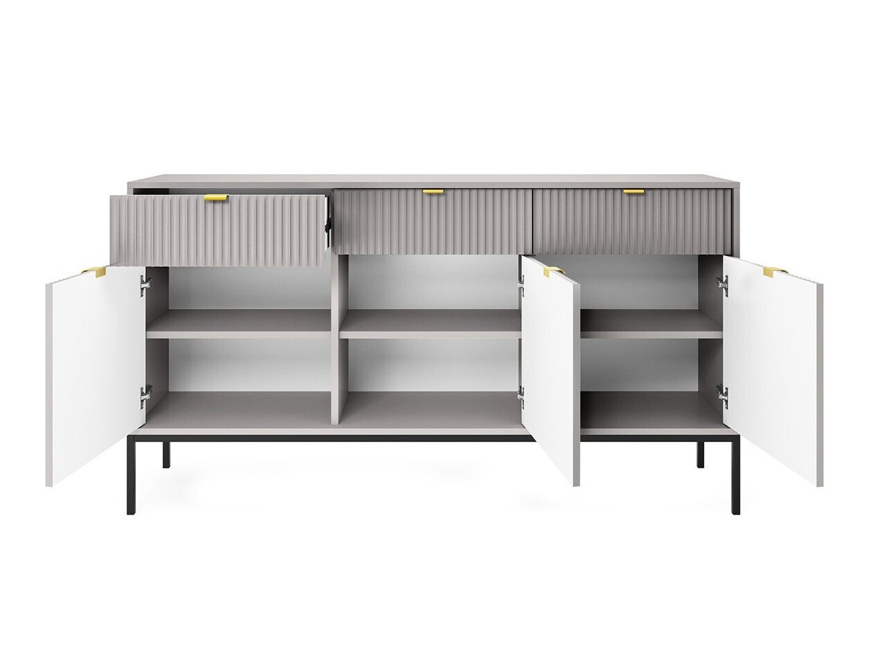 Cómoda Lima L105 (Gris + Negro)