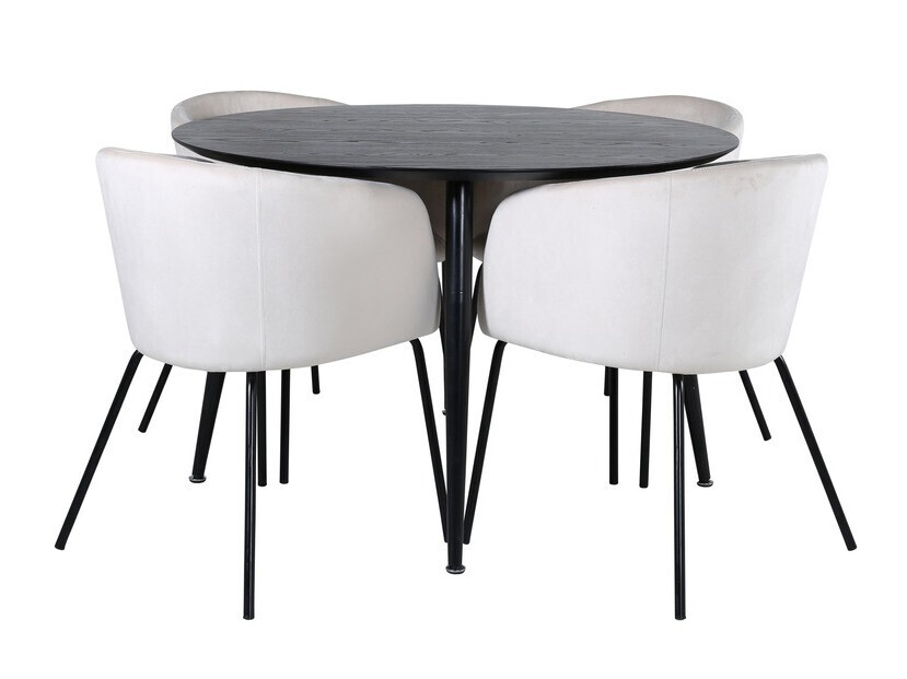 Conjunto de comedor Dallas 2539 (Beige + Negro)