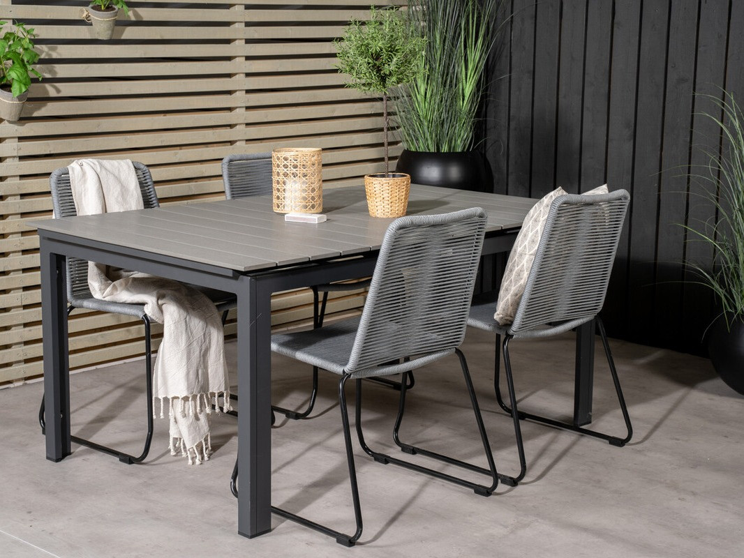 Conjunto de mesa y sillas Dallas 3506 (Gris)