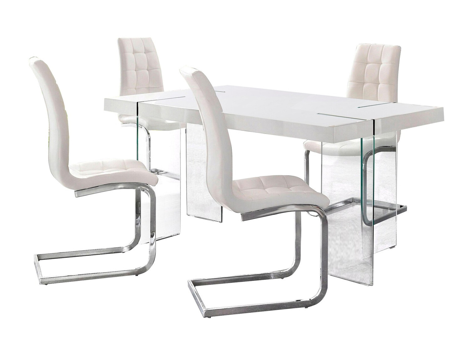 Conjunto de mesas y sillas para comedor Denton 1134 (Blanco)