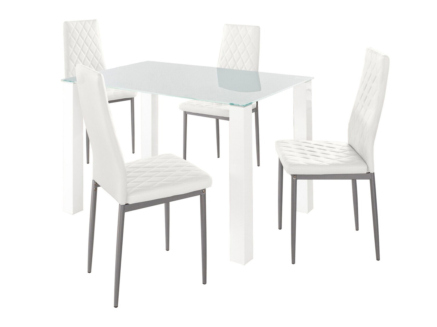 Conjunto de mesas y sillas para comedor Denton 1136 (Blanco)