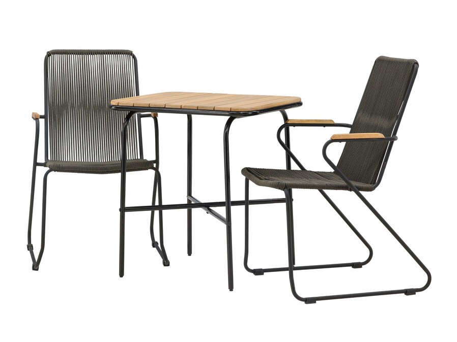 Conjunto de terraza Dallas 3514 (Gris oscuro + Negro)