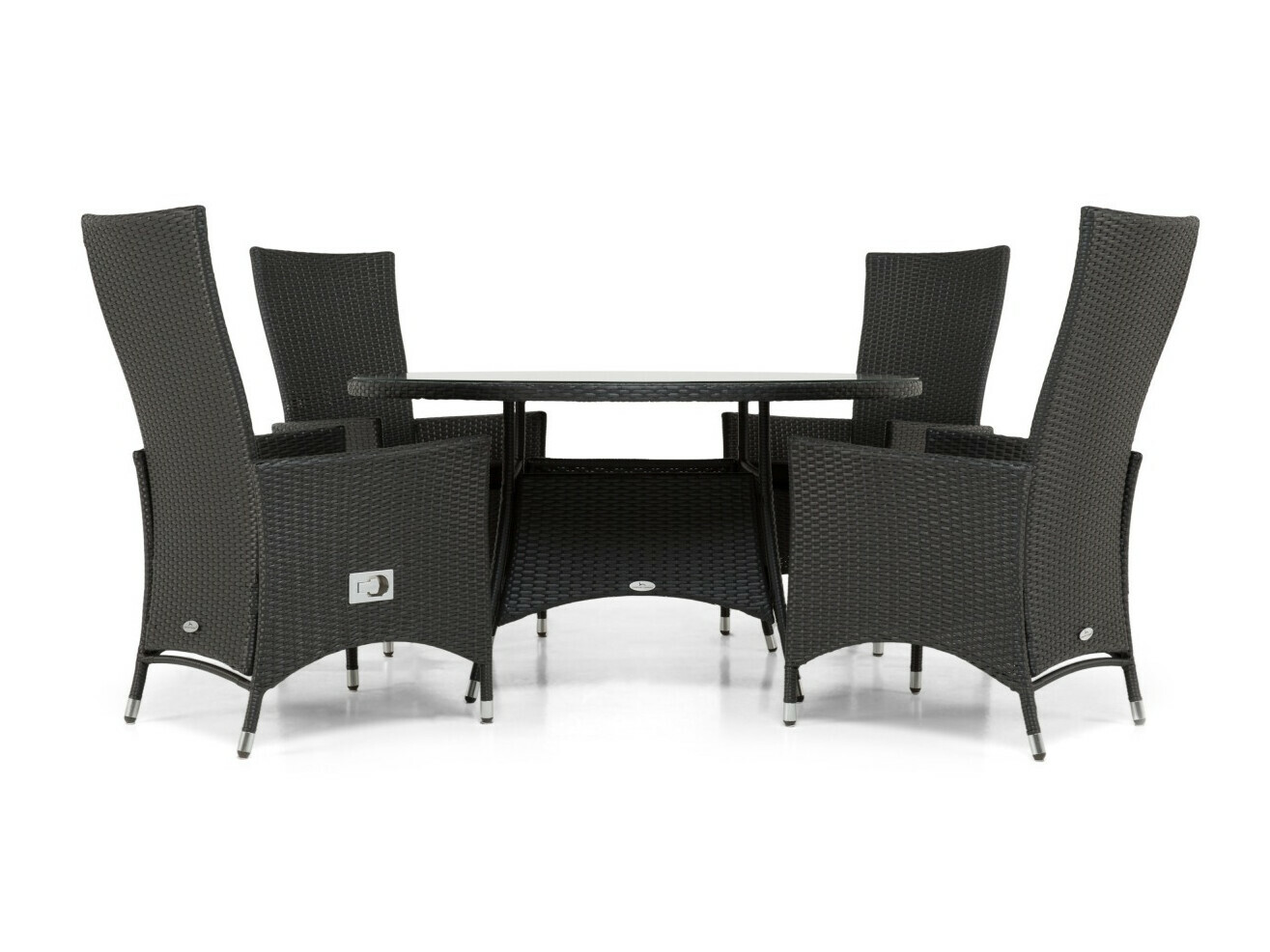 Conjunto de mesa y sillas Comfort Garden 1387 (Negro)
