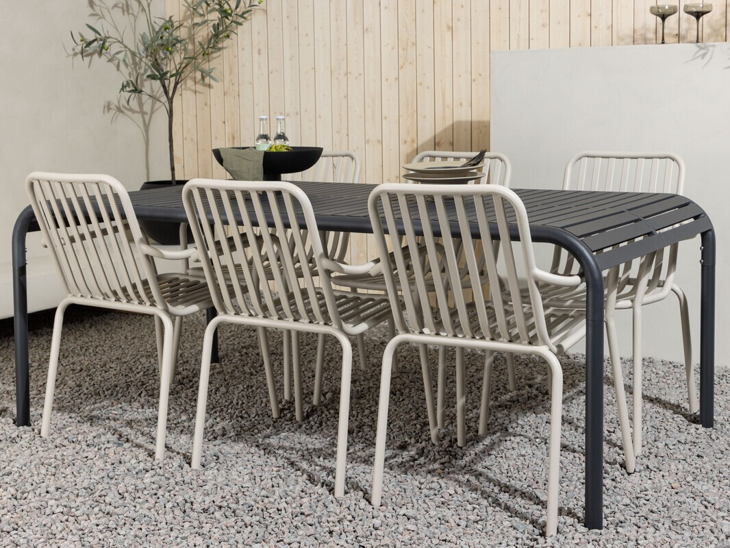 Conjunto de mesa y sillas Dallas 3541 (Crema)