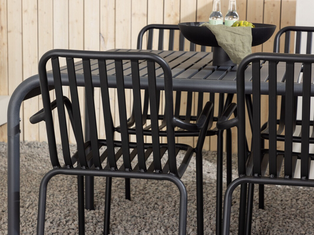 Conjunto de mesa y sillas Dallas 3541 (Negro)