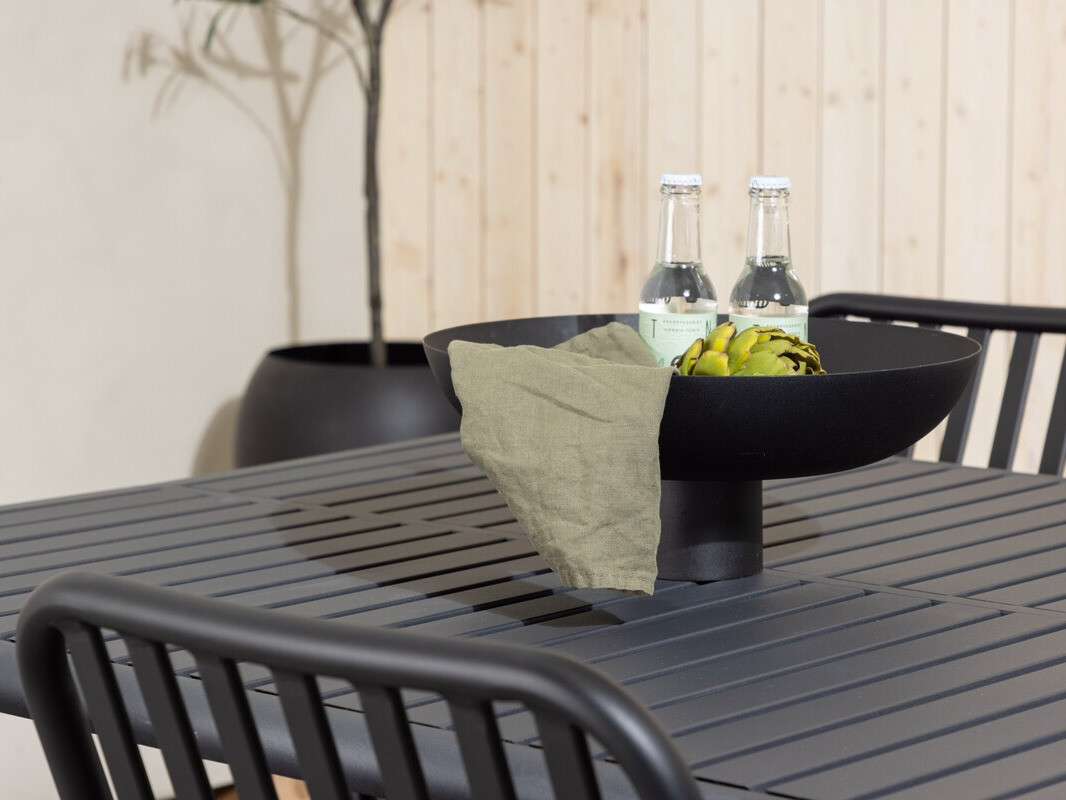 Conjunto de mesa y sillas Dallas 3541 (Negro)