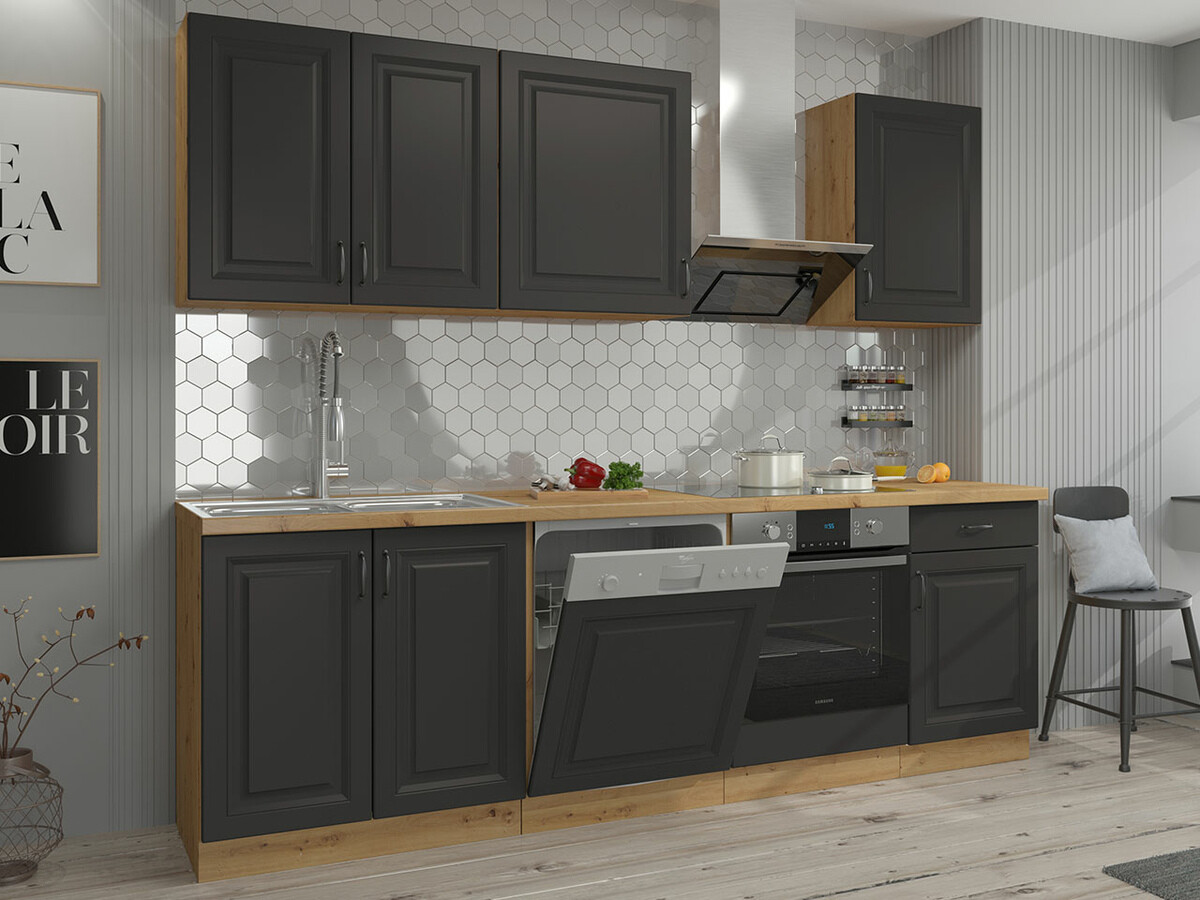 Conjunto de cocina modular Retro Grey 150