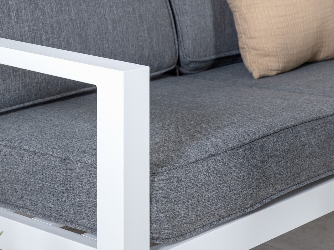 Conjunto de muebles de exterior Dallas 2968 (Blanco + Gris)