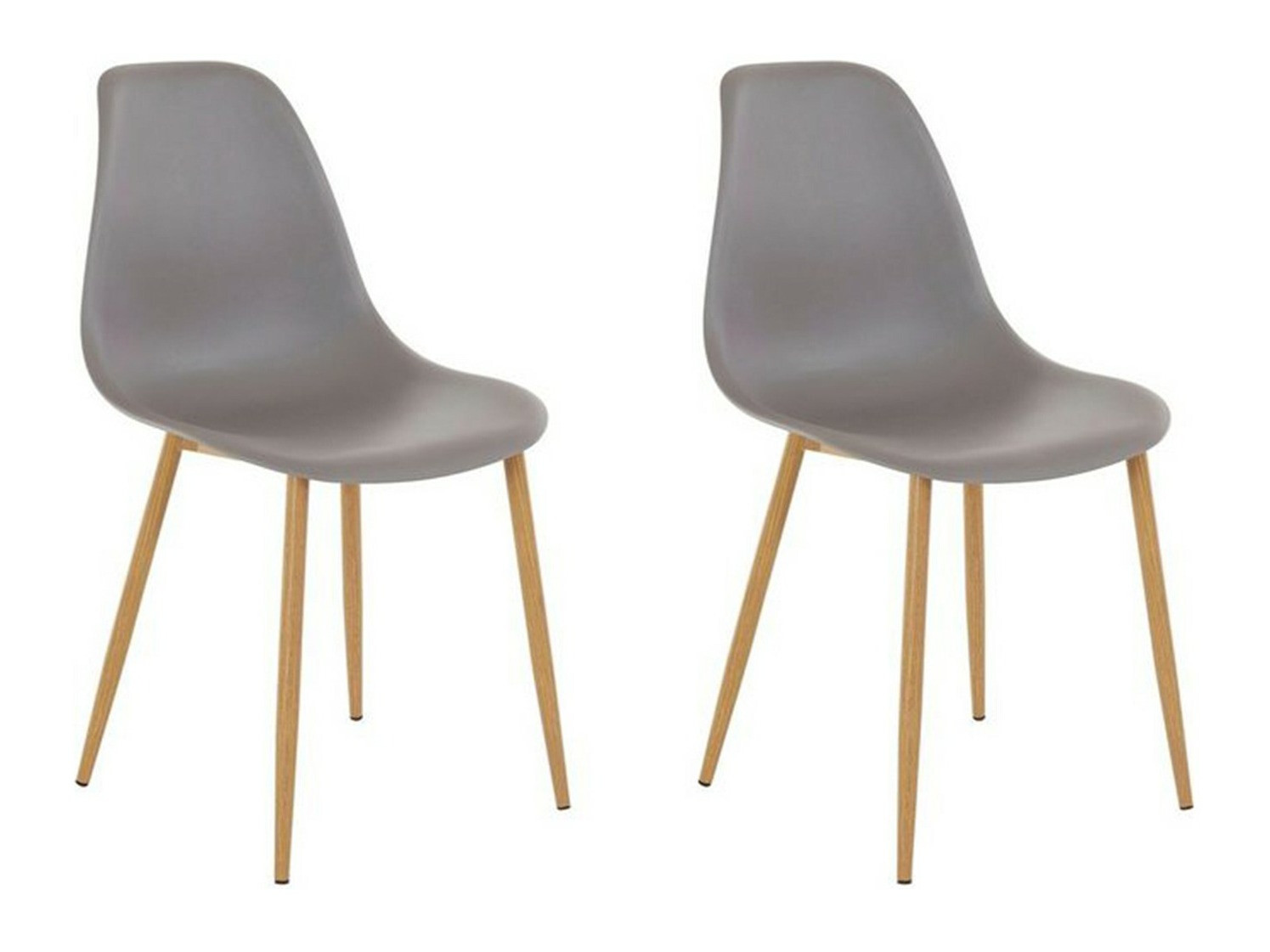 Conjunto de sillas Denton 1142 (Gris + Roble)