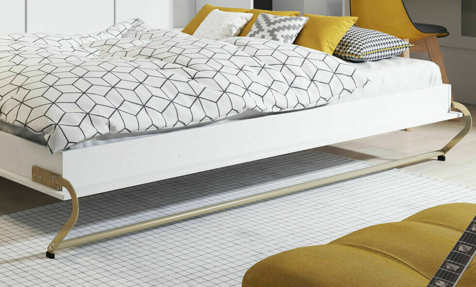 Cama plegable Concept Pro Lenart Levfere 109 (Blanco)
