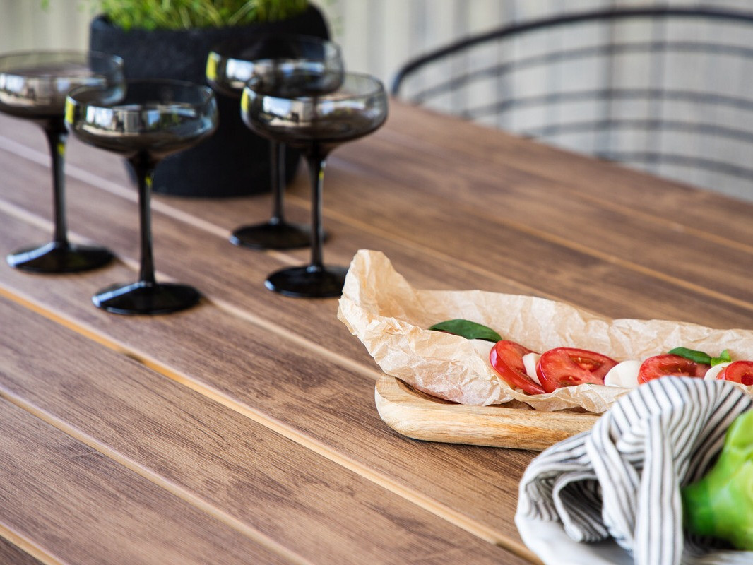 Mesa para exterior Dallas 3890 (Negro + Marrón)