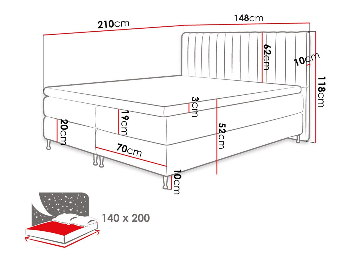 Cama continental ComfiDream Fjorina (Fresh 01)