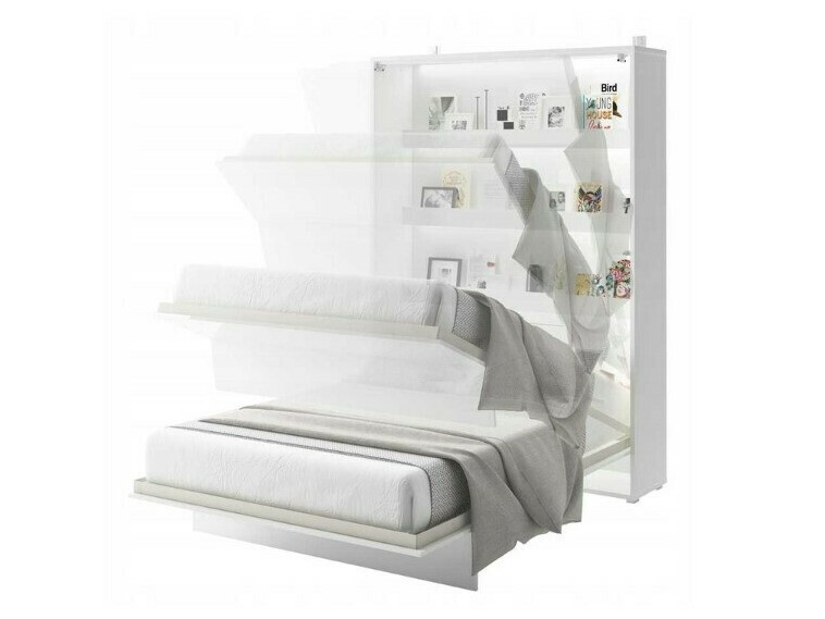 Cama plegable Concept Pro Lenart VII (Blanco brillante + Gris)