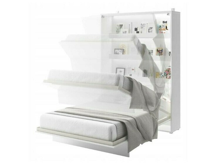 Cama plegable Concept Pro Lenart VII (Blanco brillante + Gris)