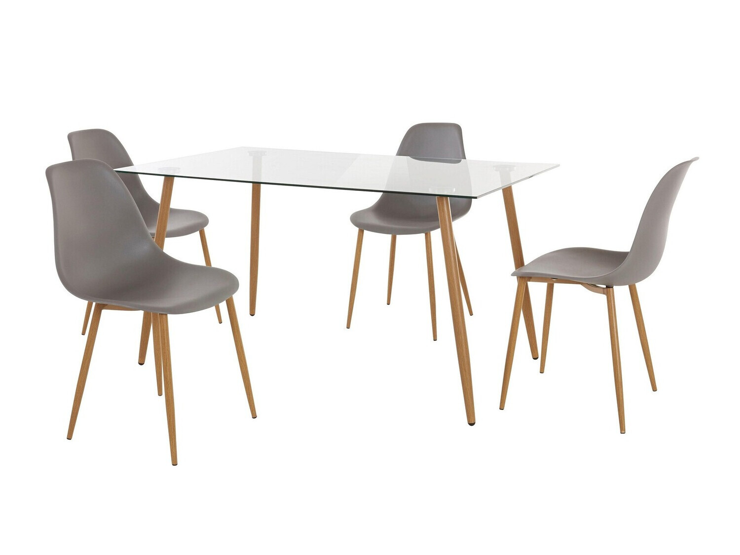 Conjunto de comedor Denton 1164 (Gris)