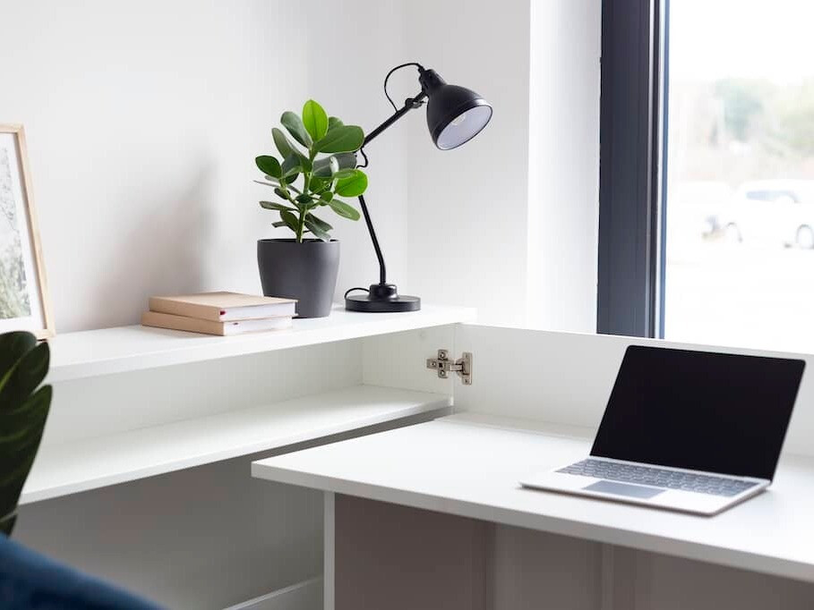 Mesa de ordenador esquinera Concept Pro Lenart Levfere 101 (Blanco)