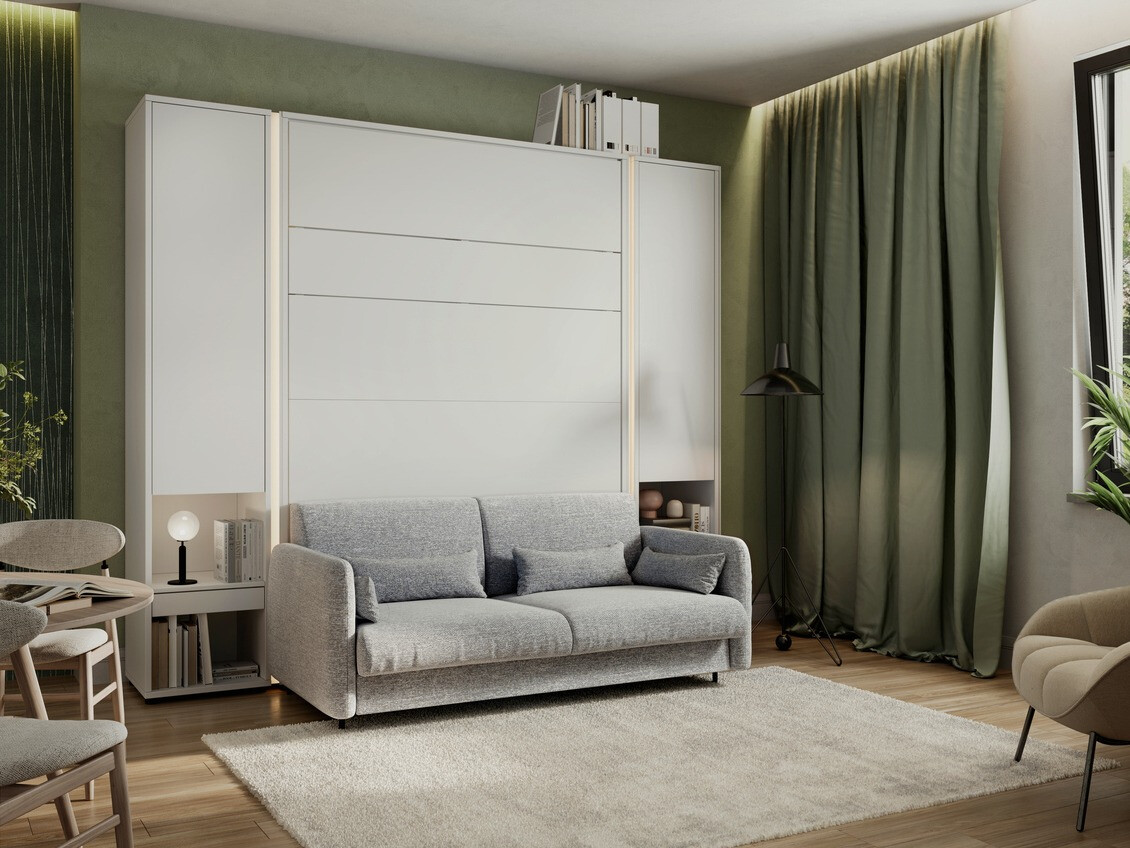Cama plegable Concept Pro Lenart VII (Blanco + Gris)