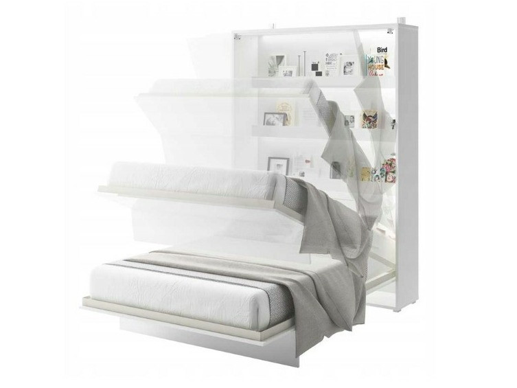 Conjuntos de muebles Concept Pro Lenart VI (Blanco brillante + Blanco + Azul)