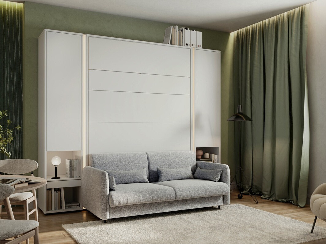 Conjuntos de muebles Concept Pro Lenart VI (Blanco + Gris)