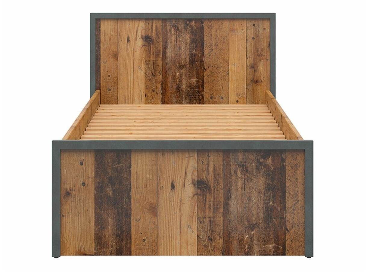 Cama Belsera 104 (Marrón + Madera gris)