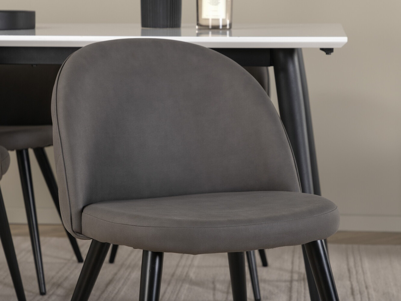 Conjunto de mesas y sillas para comedor Dallas 2738 (Gris + Negro)