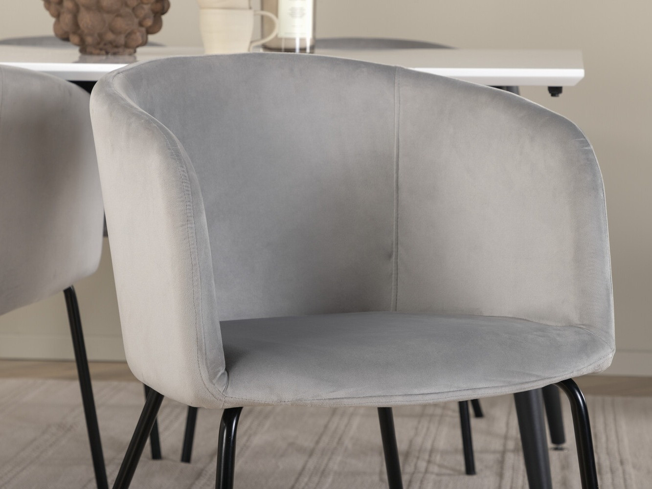 Conjunto de mesas y sillas para comedor Dallas 2739 (Gris + Negro)