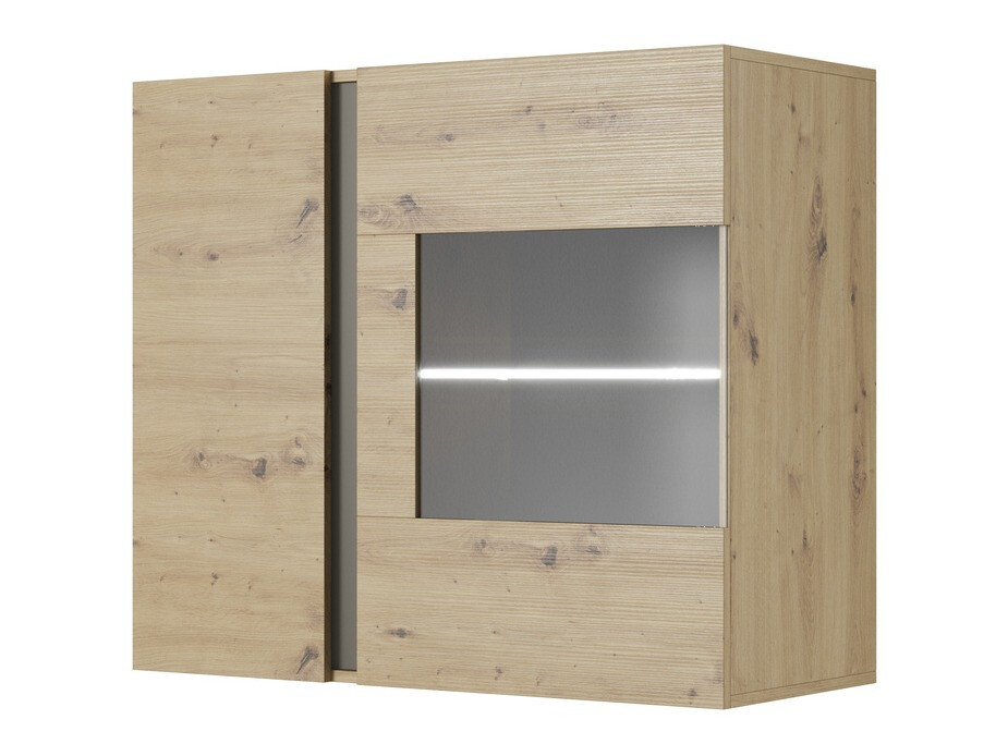 Estantería de pared Novbela 112 (Roble Artisan + Grafito)