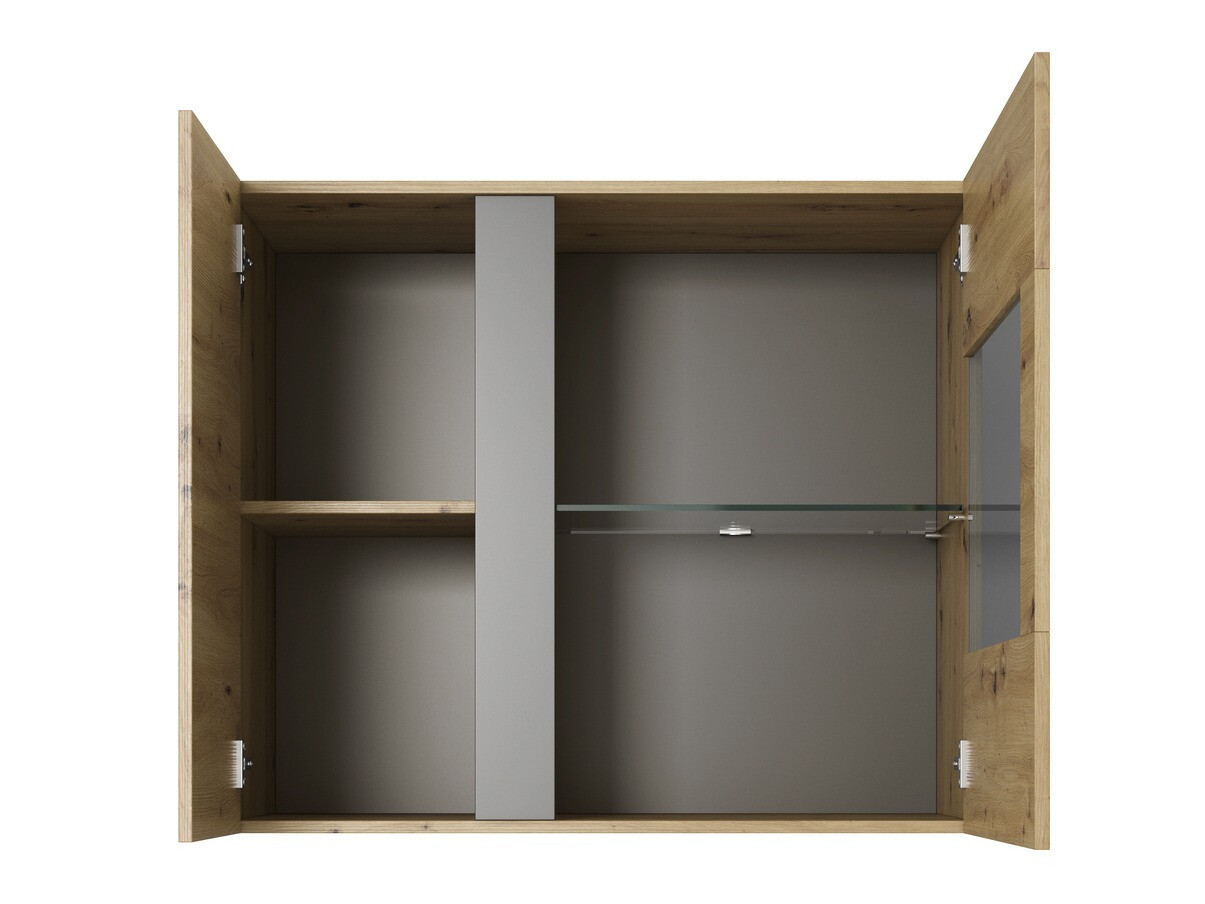 Estantería de pared Novbela 112 (Roble Artisan + Grafito)