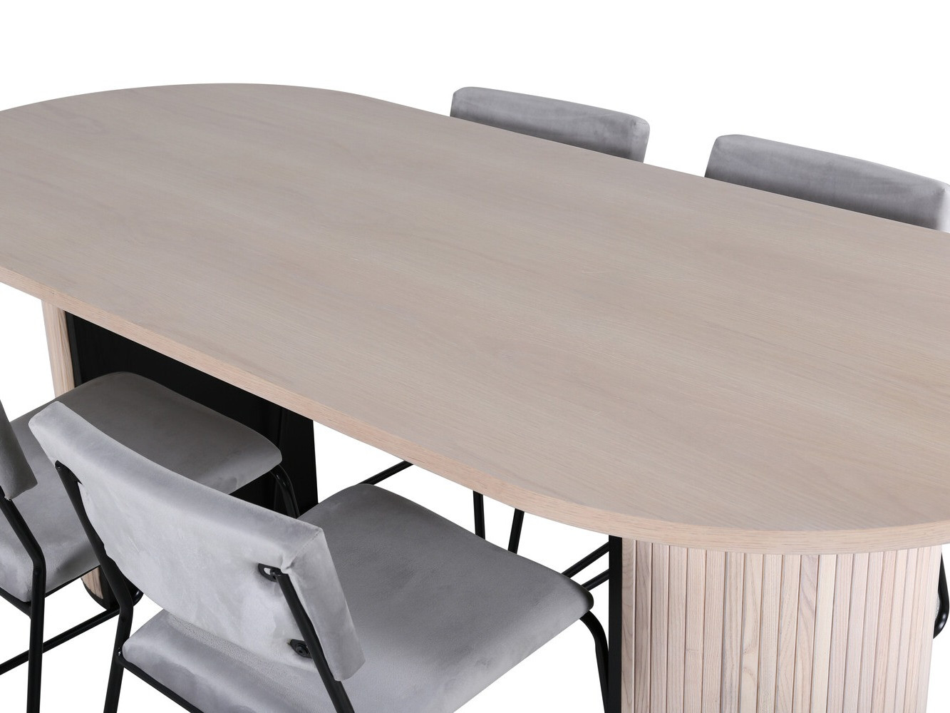 Conjunto de mesas y sillas para comedor Dallas 2759 (Gris + Negro)