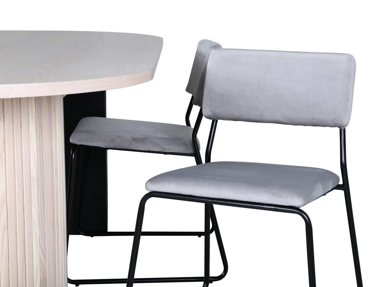 Conjunto de mesas y sillas para comedor Dallas 2759 (Gris + Negro)