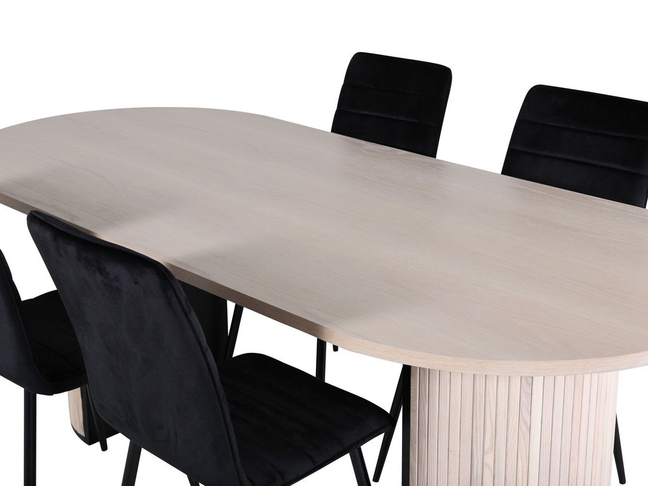 Conjunto de mesas y sillas para comedor Dallas 2762 (Negro)