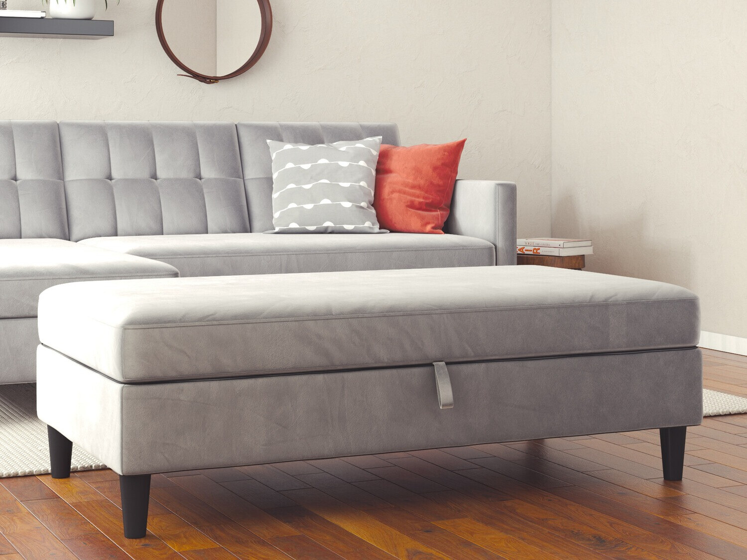 Banco tapizado Tulsa 536 (Gris claro)